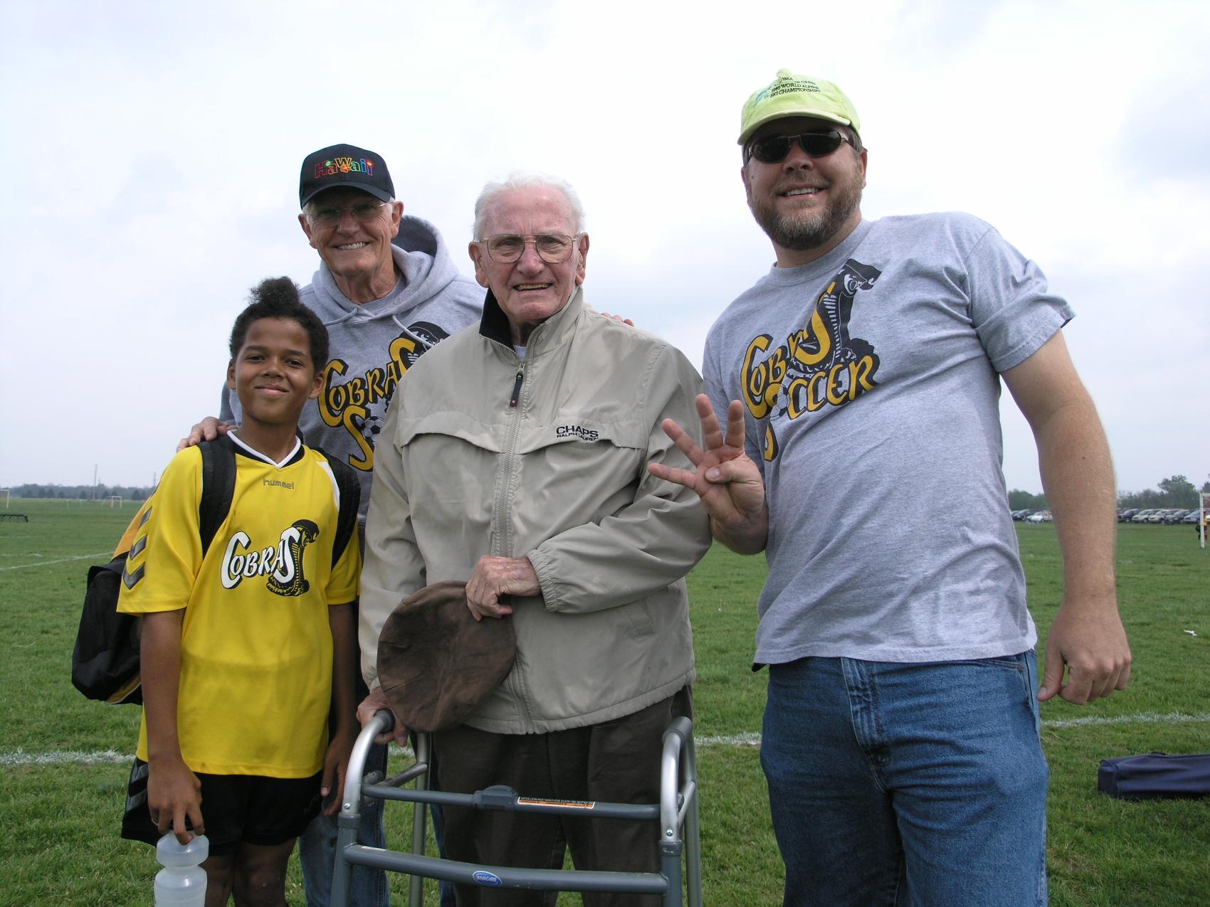 Four Generations of Soccer Players